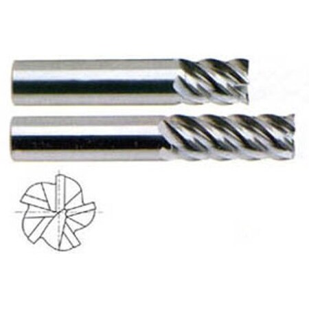 Yg-1 Tool 5 Flute Stub Length 45 Deg Helix Ticn-Coated Carbide 85588TC